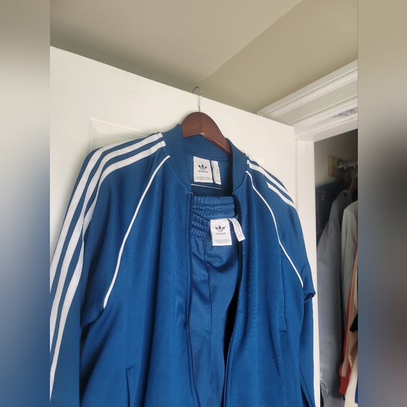 Adidas Originals SST Men's Tracksuit 2pc Legend Marine Sz Med DV1513 DV1517 - Picture 9 of 15